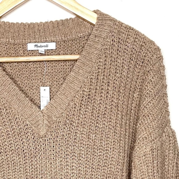 NWT Madewell Pleat-Sleeve Wool Silk Blend Sweater Small - Picture 5 of 14